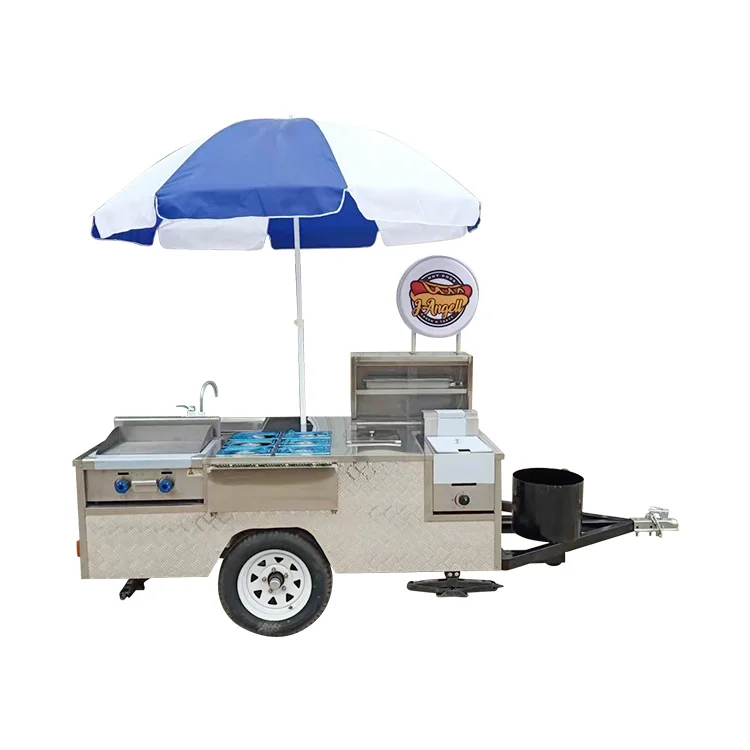 New Arrival Hot Dog Cart Tricycle Food Vending Carts