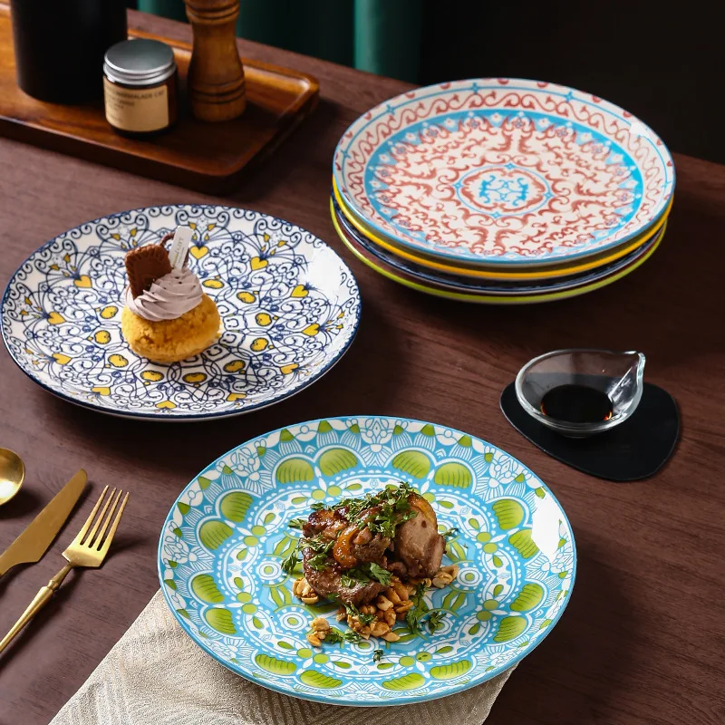 Internet celebrity Nordic ceramic dinner plate modern fashion Western household salad pasta plate