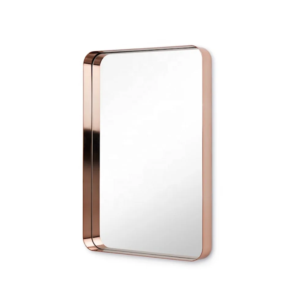 Wall Mounted Rectangle Bedroom Mirror Aluminum Alloy Thin Frame Floor Mirror Dressing Mirror