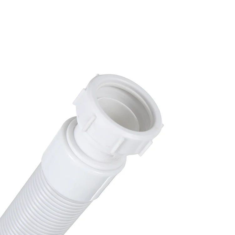 Hot Sale White Plastic Hard Floor Drain Core Water Corrugated Kitchen Sink Drain Pipe