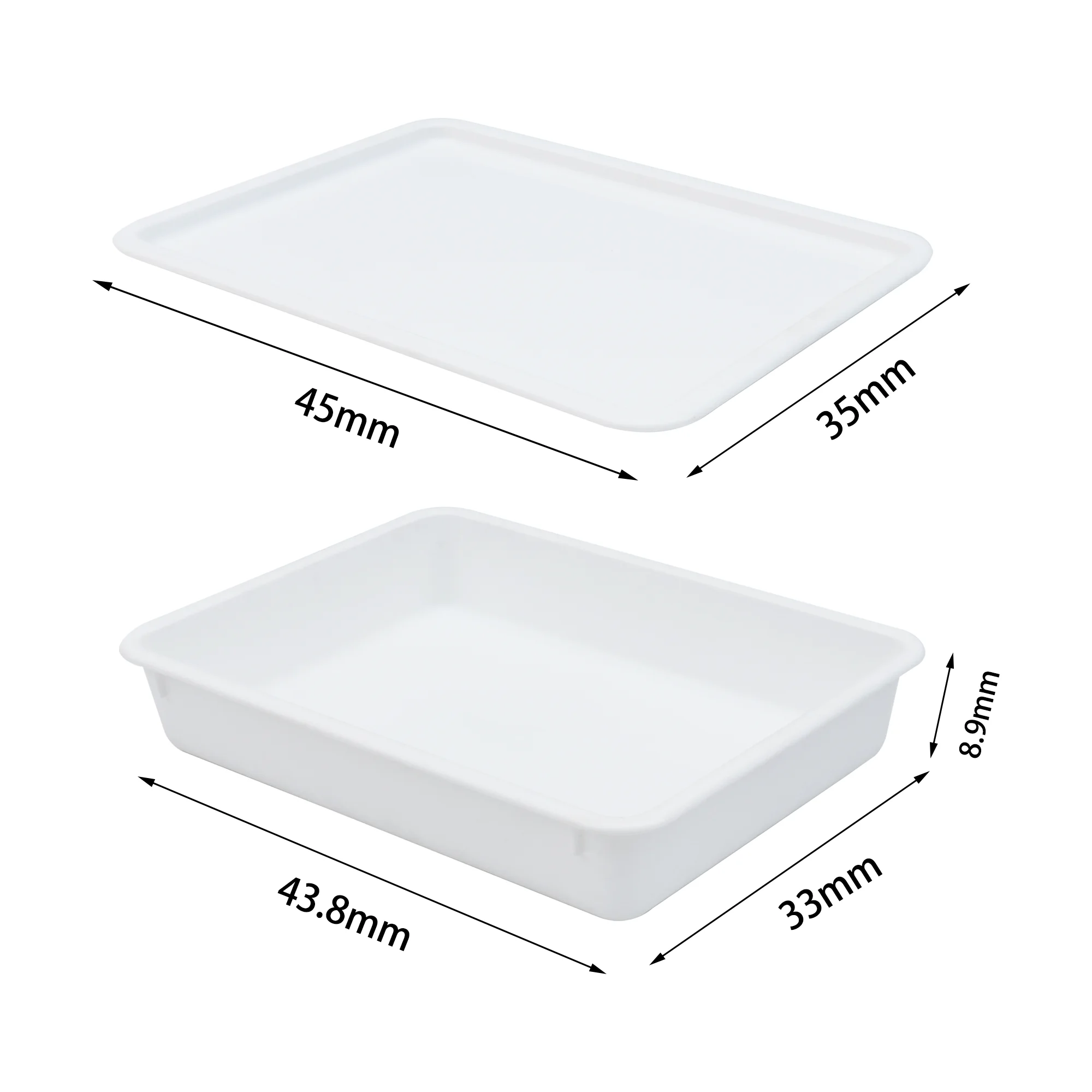 JOIN Stackable Bakery Storage Container With Lid Rectangular Bread Fermenting Tray Plastic Pizza Dough Proofing Box