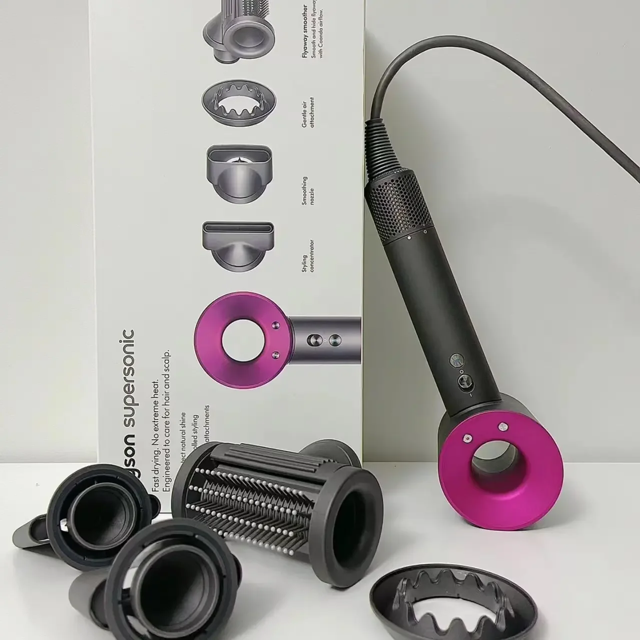 New 2024 air wap Leafless Dysones Hair Dryer 1600w intelligent temperature control negative ion static sonic hair dryer