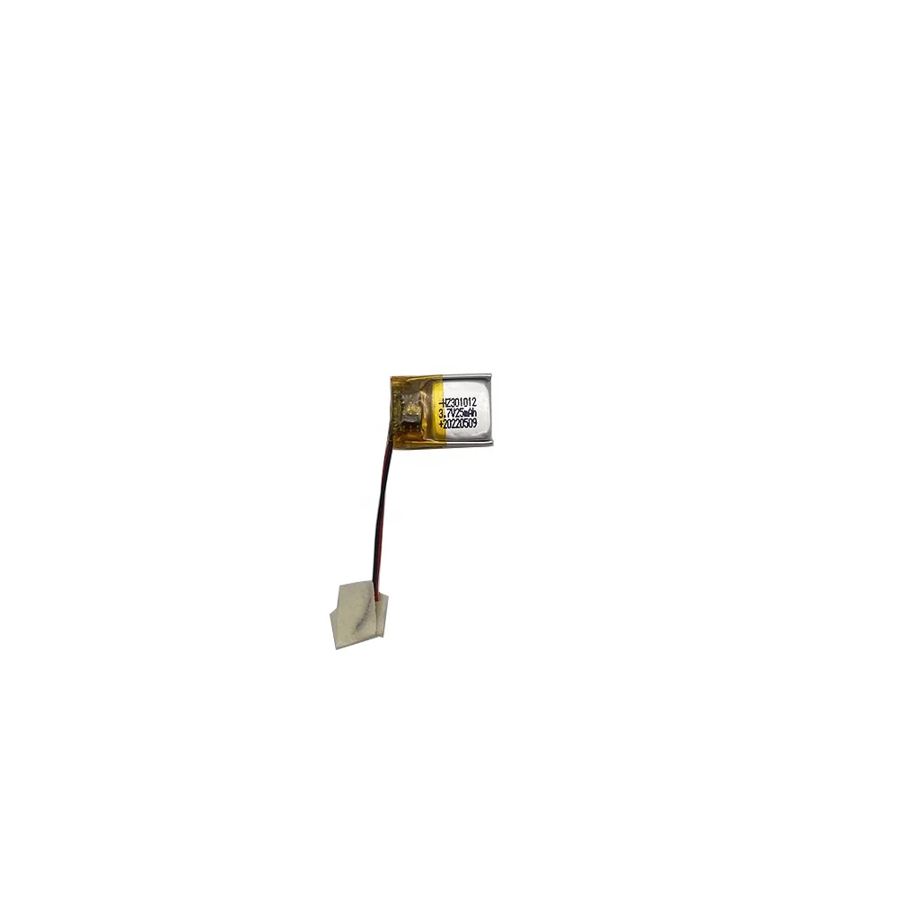 Factory 301012 25mah 3mm 3.7v ultra thin lipo battery for earphone hearing aid