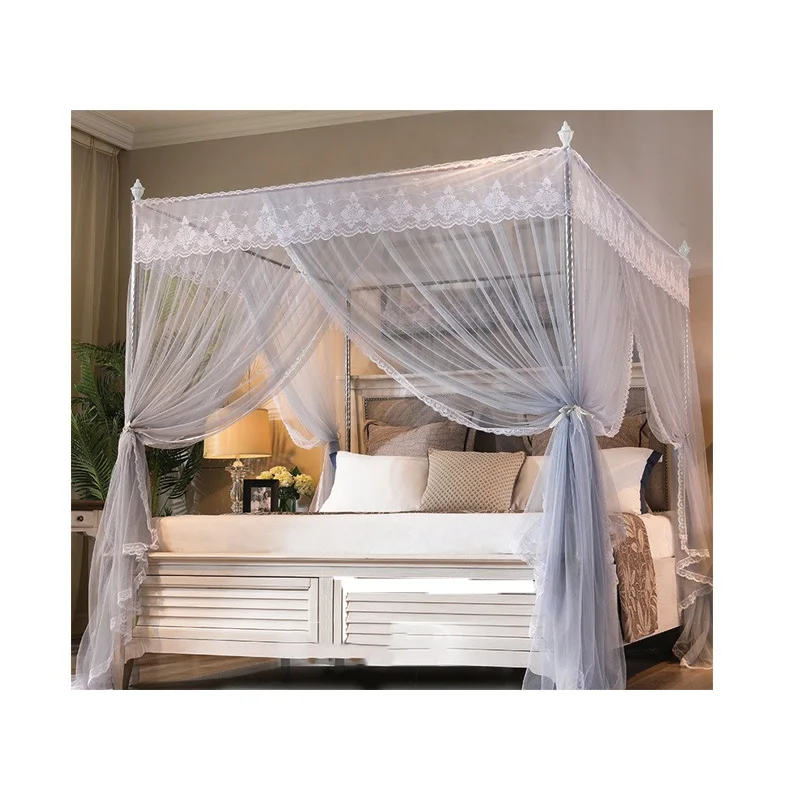 2021 Three-Doors Ultra-fine mesh Royal Style foldable mosquito adults mosquito net bed