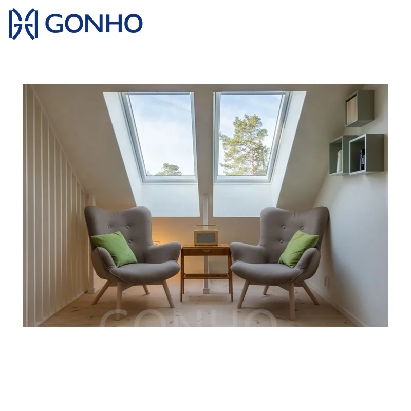 Modern Style Smart Aluminum Glazing Skylight Window Automatic Skylight Roof Window