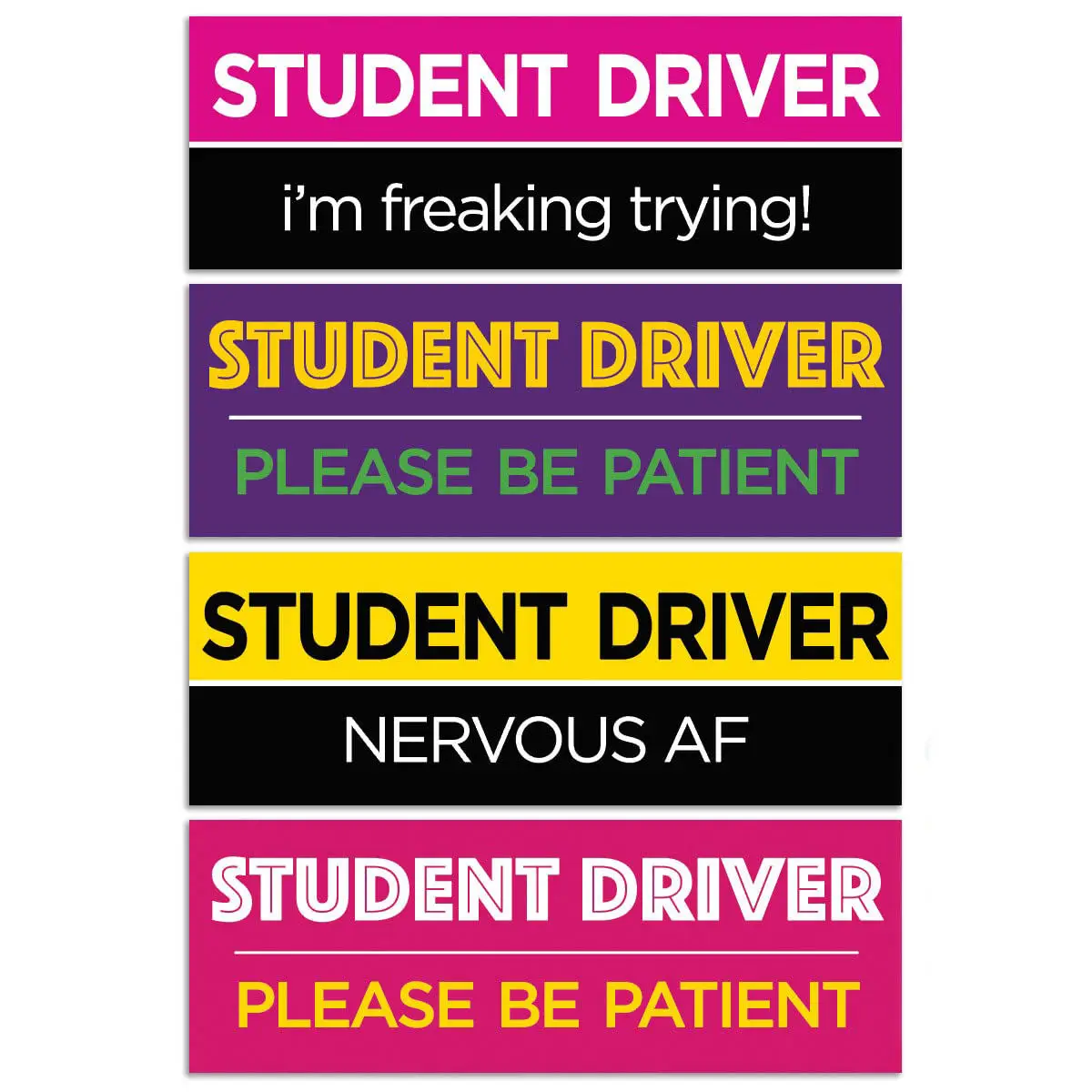 Wholesale Student Driver Magnetic Safety Car Sign - Car Vehicle Reflective Sign Bumper Sticker for New Drivers