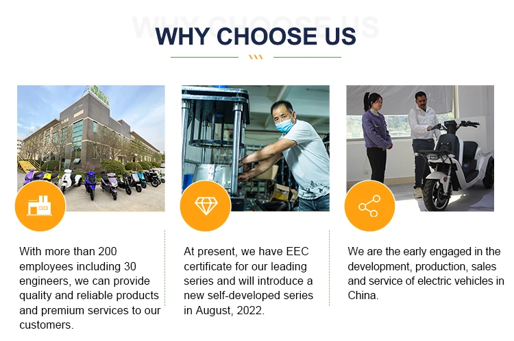 Directly Sale 72V 50Ah 2000W EEC Front and rear disc brakes Chinese Cargo electric Tricycles Motorcycles