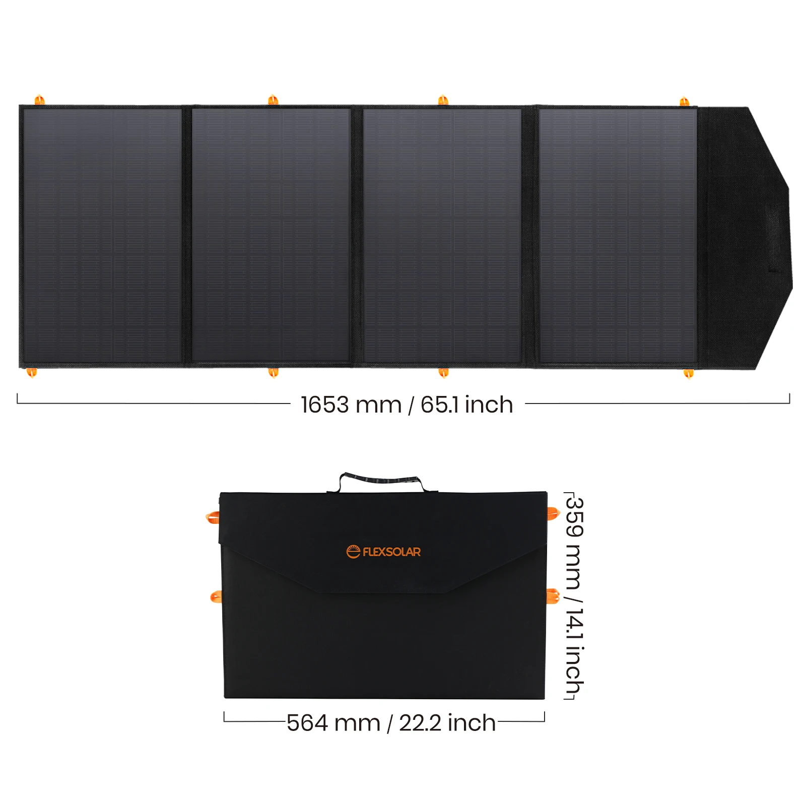 FlexSolar 120W Portable Solar panel for power station