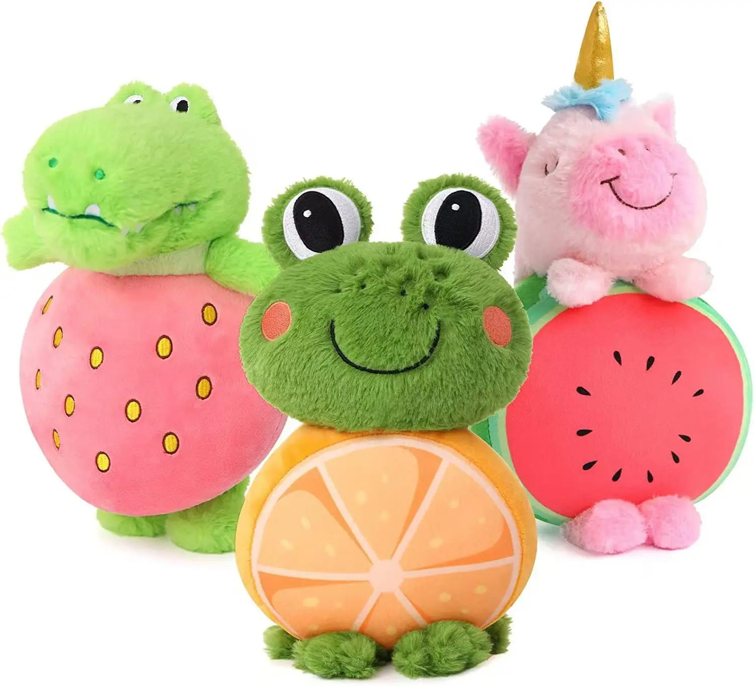 New Design Plush Animal Toy Soft Frog Dinosaur Unicorn Stuffed Toys for Children Fun Unisex Accessories PP Cotton Filling