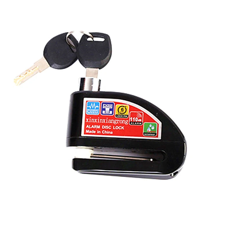 motorcycle bike Alarm sound lock motorcycle disc brake lock 110db loud Security Waterproof bicycle lock motorcycle accessories