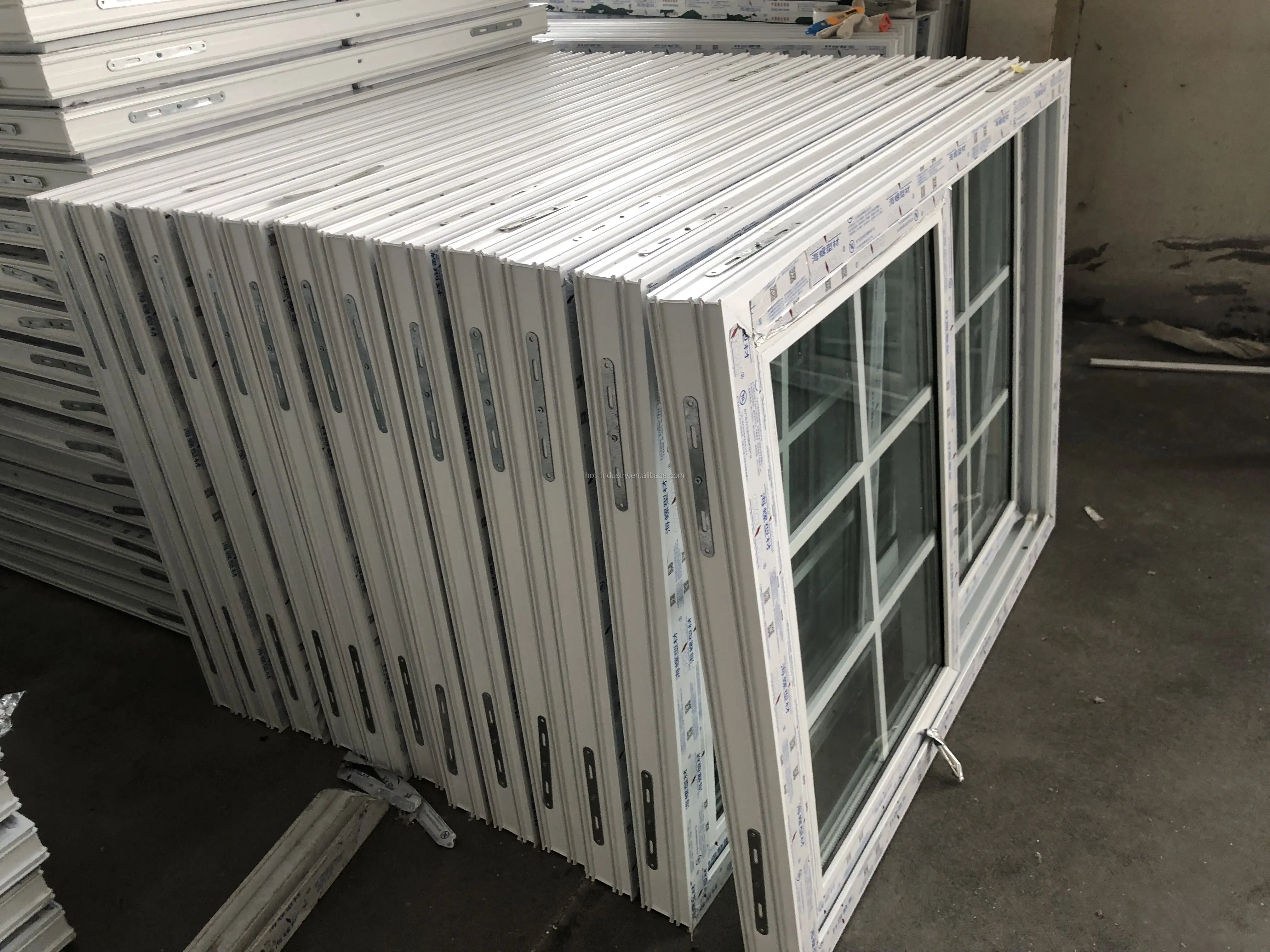 
Three Panel Double Glazed Windows PVC Sliding Window With Anti-Hurrican Glass Vinyl Window Price 