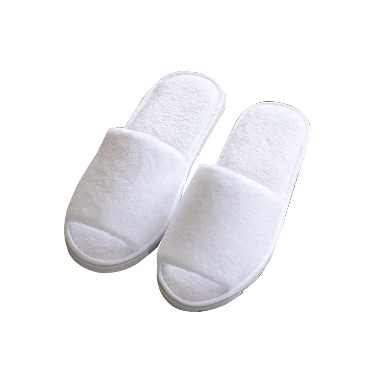UG Velvet Spa supply OEM Disposable Gray Spa Slippers Wholesale Bulk Soft Cotton Luxury Slipper For Travel Shower Slippers