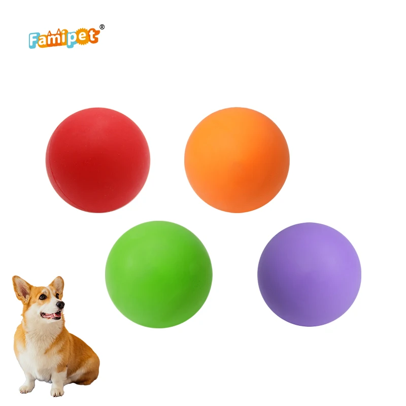 Famipet прочные Жесткие игрушки для собак из натурального каучука, мячи для домашних животных, жевательные интерактивные игрушки для собак