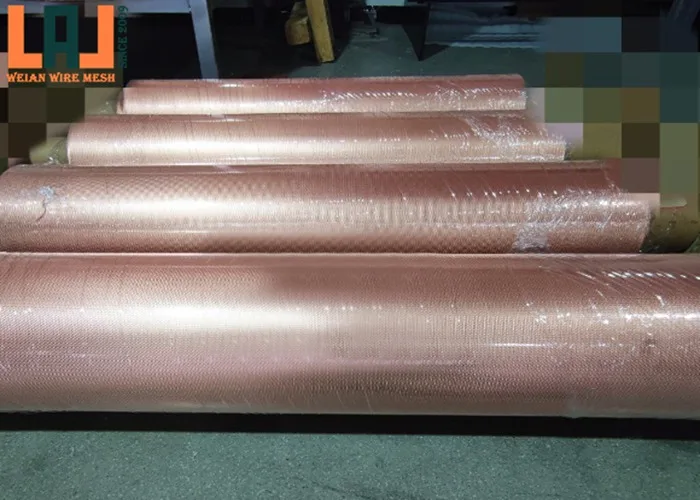 Small Hole Copper Mesh EMF Shielding Ultra Fine Copper Foil Mesh Copper Wire Mesh Fabric