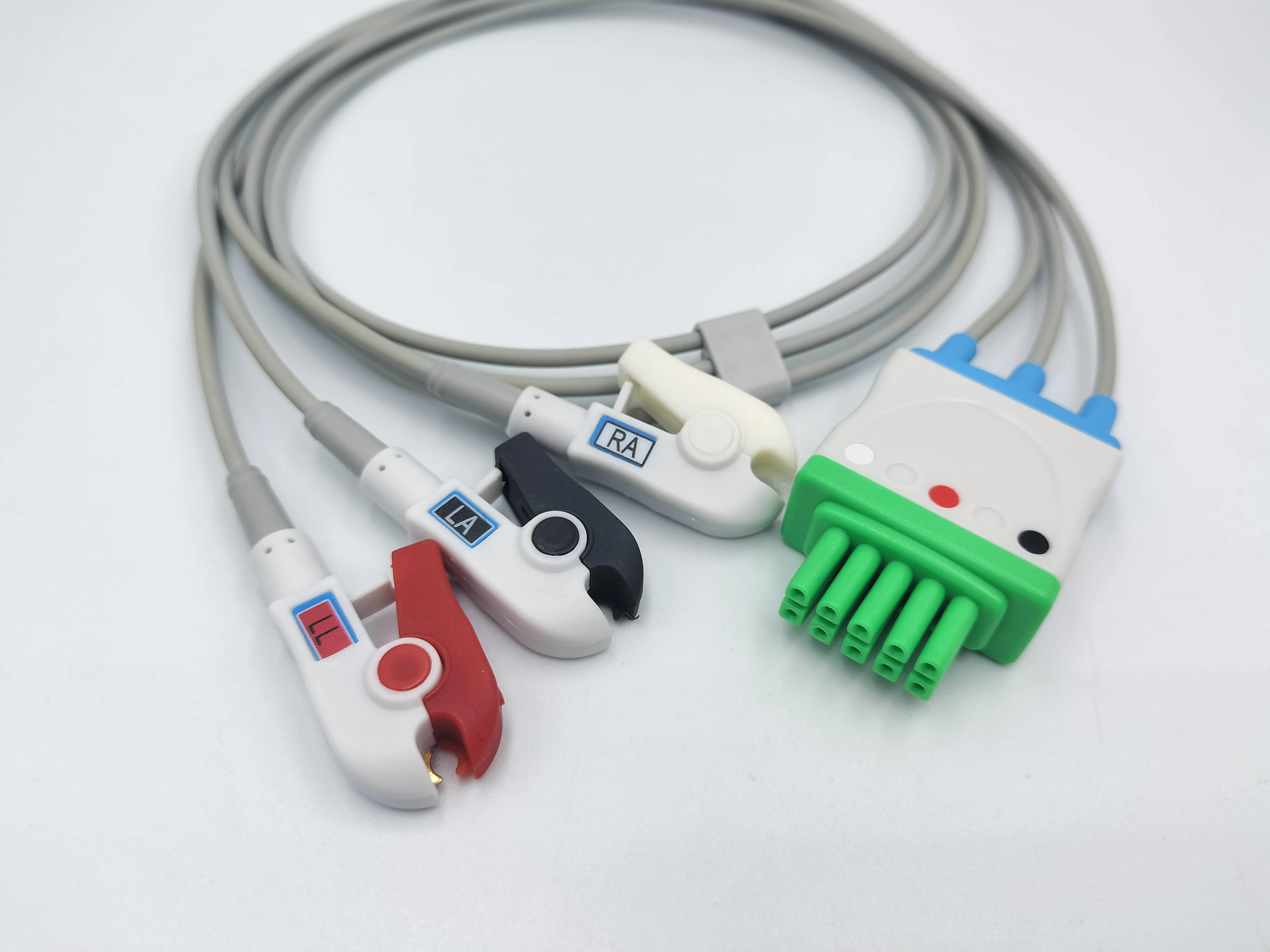 Best selling 3 lead  ECG lead wires cable clip Compatible Mindray
