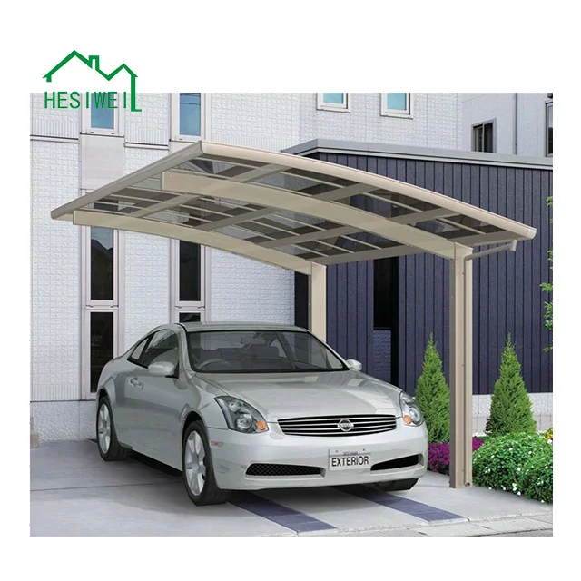 Garage Car Park Car Port Shade Canopy Metal Customized Steel PVC Frame Sail Color Parking Powder Material Origin TWIN Type Size