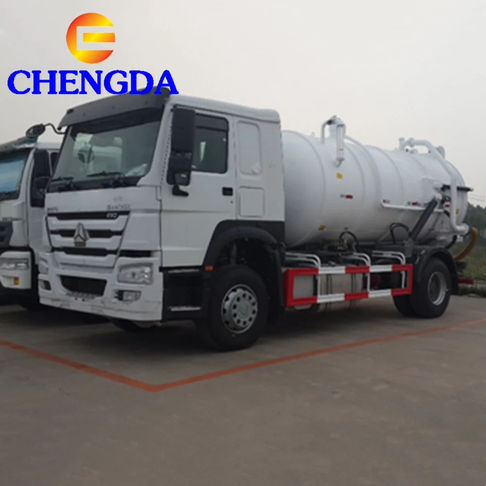 
Factory Price Sinotruk Howo 11000liters Vacuum Sewage Suction Tanker Truck 
