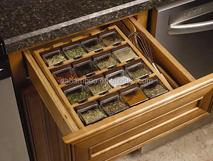 4 tier modern kitchen spice rack shelf cabinet organizer