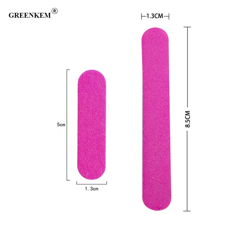 GREENKEM 100Pcs/lot DIY 180/240 Colorful Wooden Nail File Buffer Pedicure and Manicure Mini Nail Files