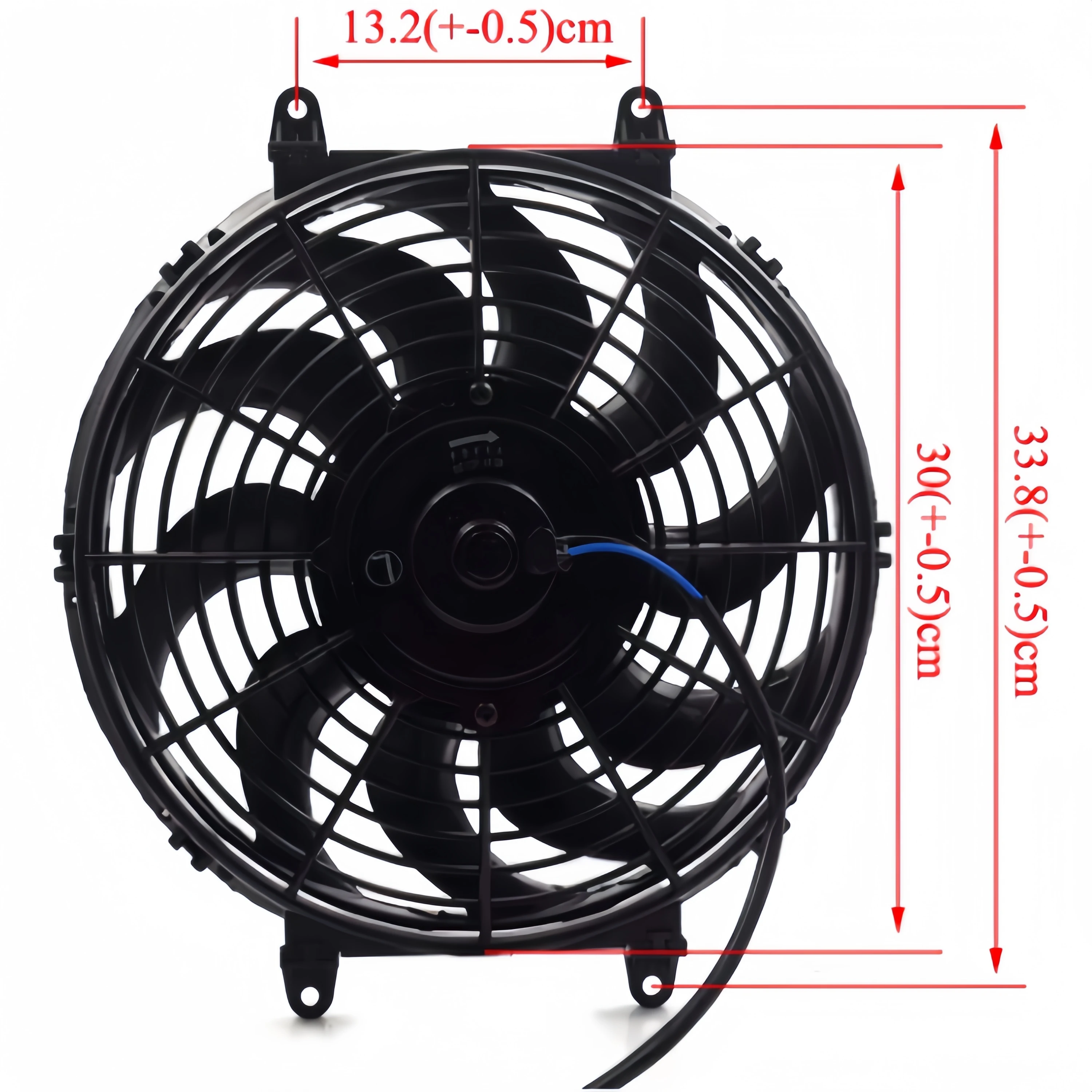 RGFROST 12 Inch Universal 12V 90W Electric Radiator AUTO FAN Mounting Kit Cars Buses AC Curve Leaves Air Conditioning System