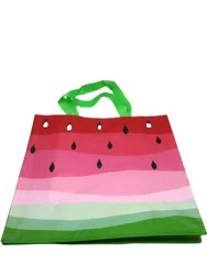 Promotional watermelon Gravure printing reusable 140gsm PP Material Laminated Shopping tote Bags for Walmart