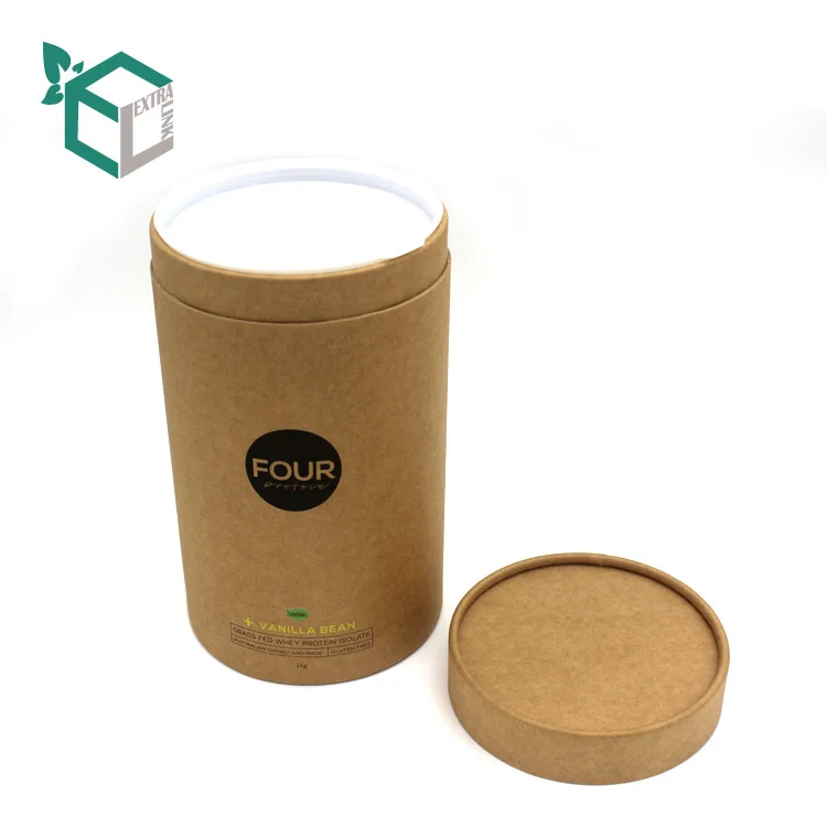 Factory Custom Logo Biodegradable Cylinder Round Boxes Hemp Oil/Candle/Cosmetic Bottle Paper Tube Packaging Box