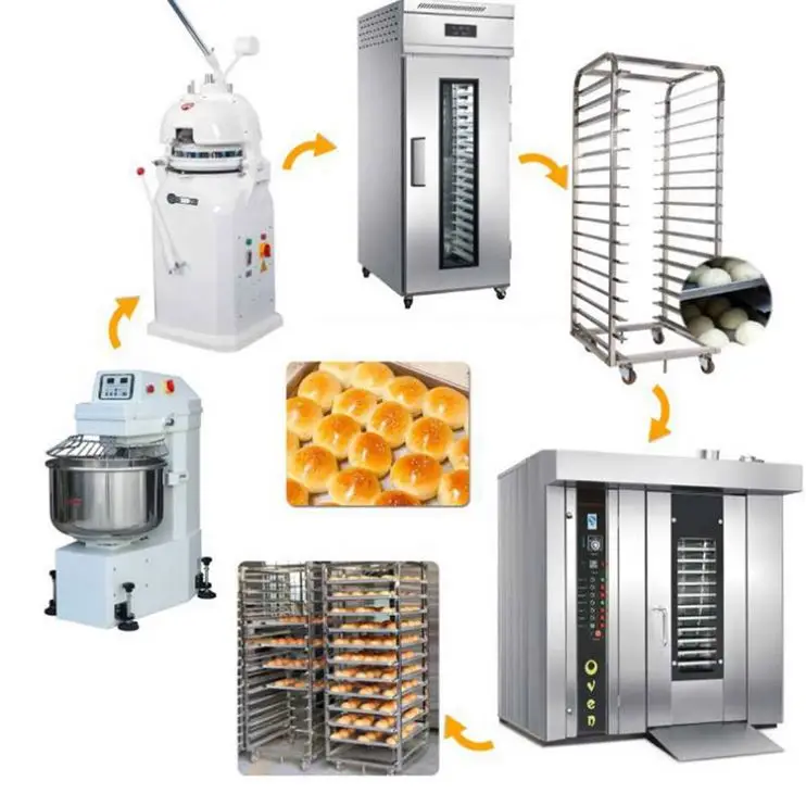 Automatic Bakery Equipment Bread Loaf Baking Equipment Bakery Food Production Line French Baguette Making Machine