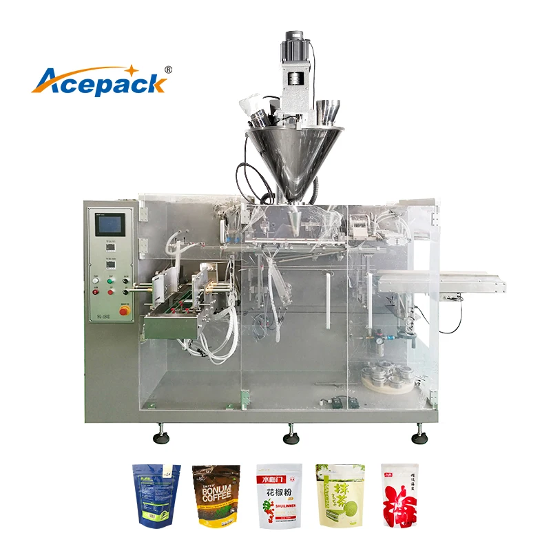 Made in China Zipper Ziplock Bag Poweder Packing Machine 50ppm Automatic Doypack Filling Ice Candy Food Packaging Machine