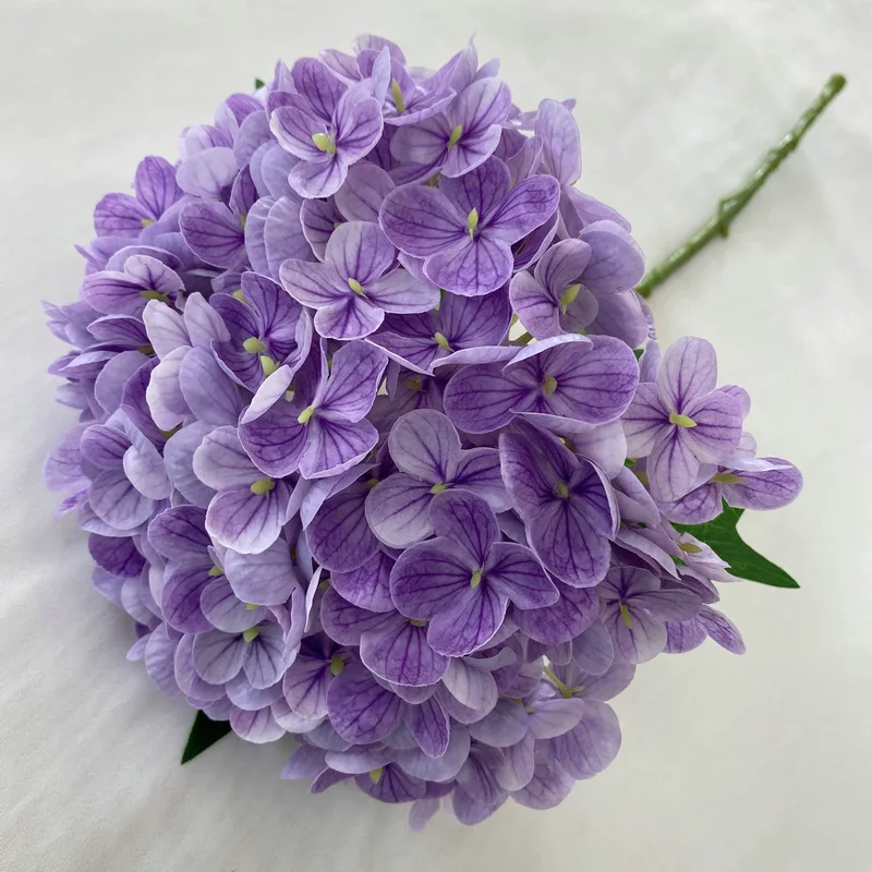 Hot Selling Artificial Hydrangea Long Stem Latex Hydrangea Real Touch Hydrangea For Hotel Garden Decoration