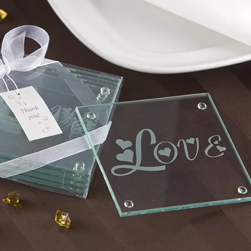 High quality and cheap price easy clean glass material cutting board mats set drinks cup mat drink reminder pad best on sale