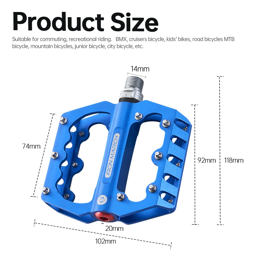 Durable Bike Pedal ALNC-527 CNC carved Road / BMX / MTB / E-Bike Bicycle Spare Part Pedal Mountain Bikes Bmx Road Pedals