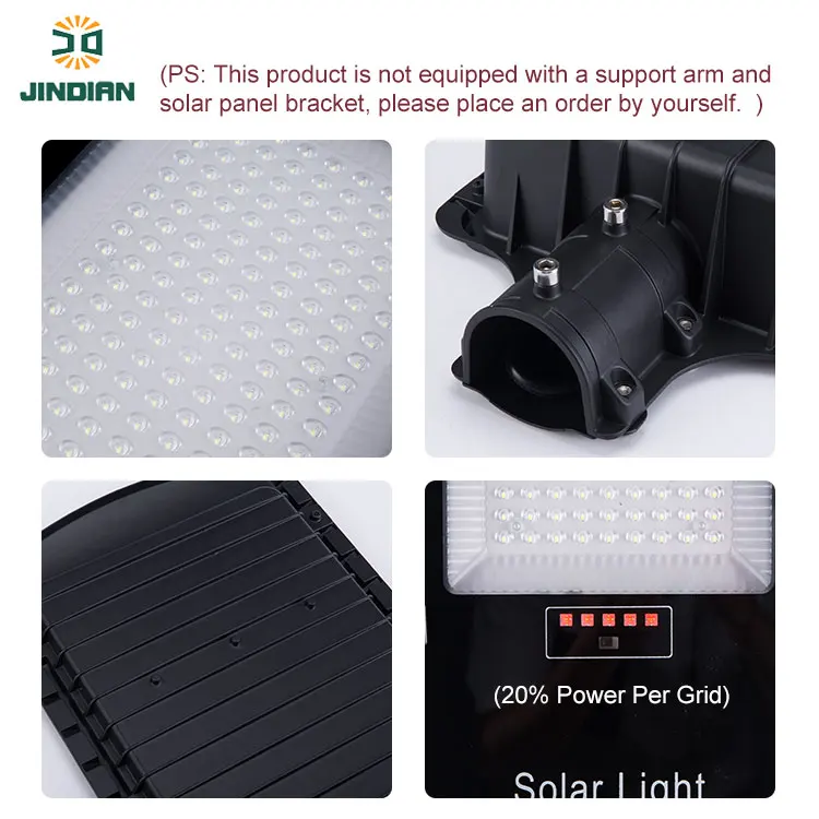 JD High Quality With Power Display 300W solar panel led street light 6000K-6500K
