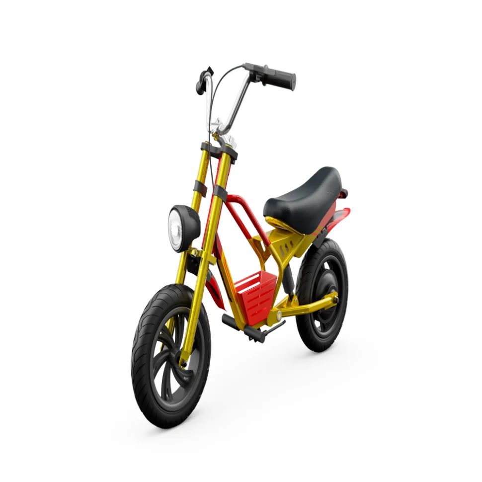 New 180W 21.6V Electric Racing Dirt Bike for Kids  Electronic Mini Self-Driving Bicycle with Max Speed 10MPH Steel Frame