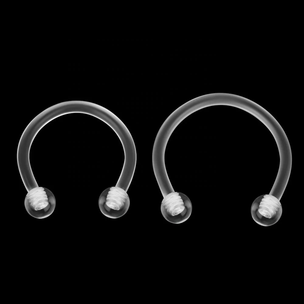 Acrylic Cheap price Online Shopping Piercing  Ring Acrylic CBR horseshoe barbell with ball