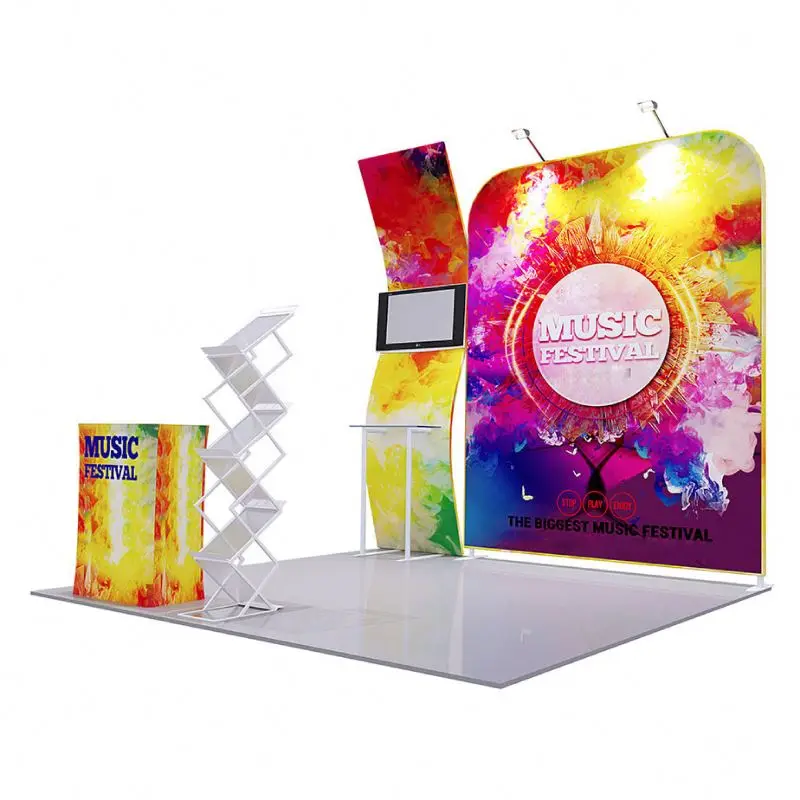 Customized Aluminium Exhibition Stand Tradeshow Trade Show Exhibition Booth Portable Modular Exhibition Trade Show Booth