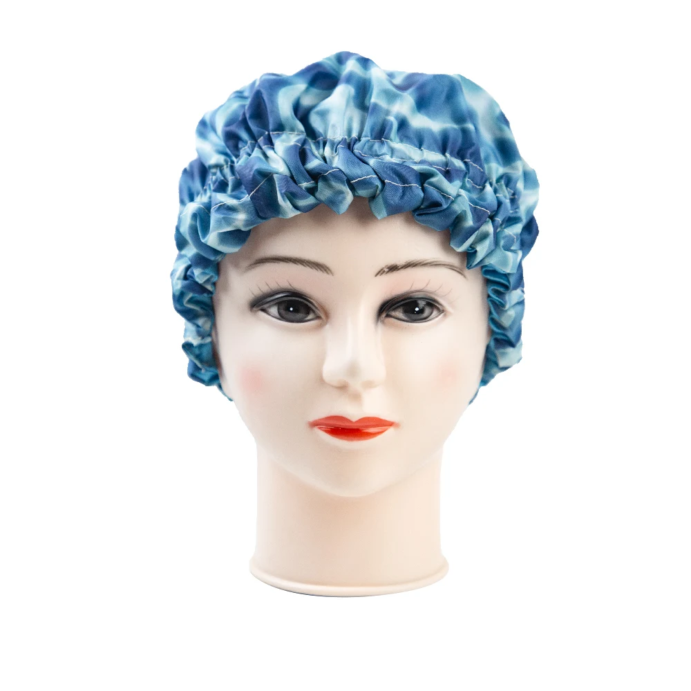 Oversize Adjustable Shower Caps Silk Sleep Cap Women Long Hair Shower Hat Bath Caps