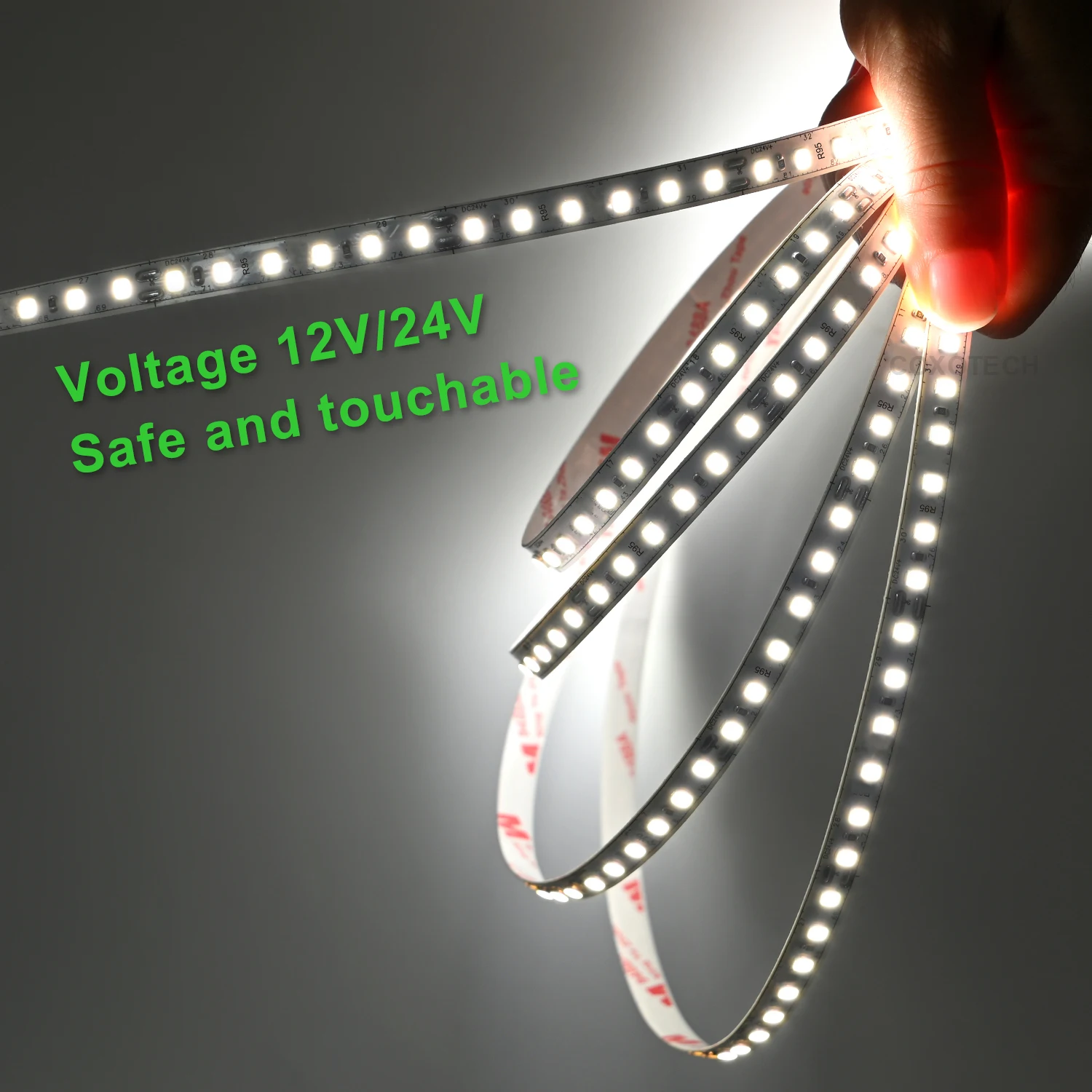 High Lumen Brightness 2835 Led Light Strip 10m 120led warm white 3000K 12V 24V CRI 95 2835 Smart Led Strip Light