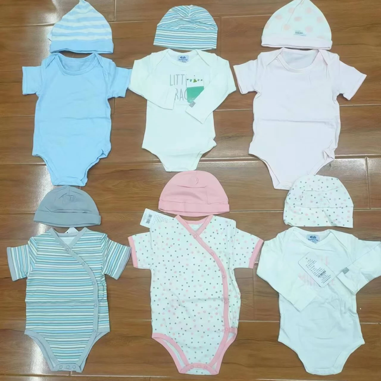 Baby clothing set 100% cotton clothes for girls Toddler summer short sleeves romper terno jumper