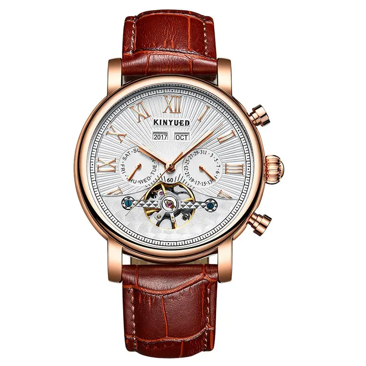 Automatic Tourbillon Watches Automatic Mechanical Leather Strap Men Japan automatic MIYOTA  movement for men Best Quality