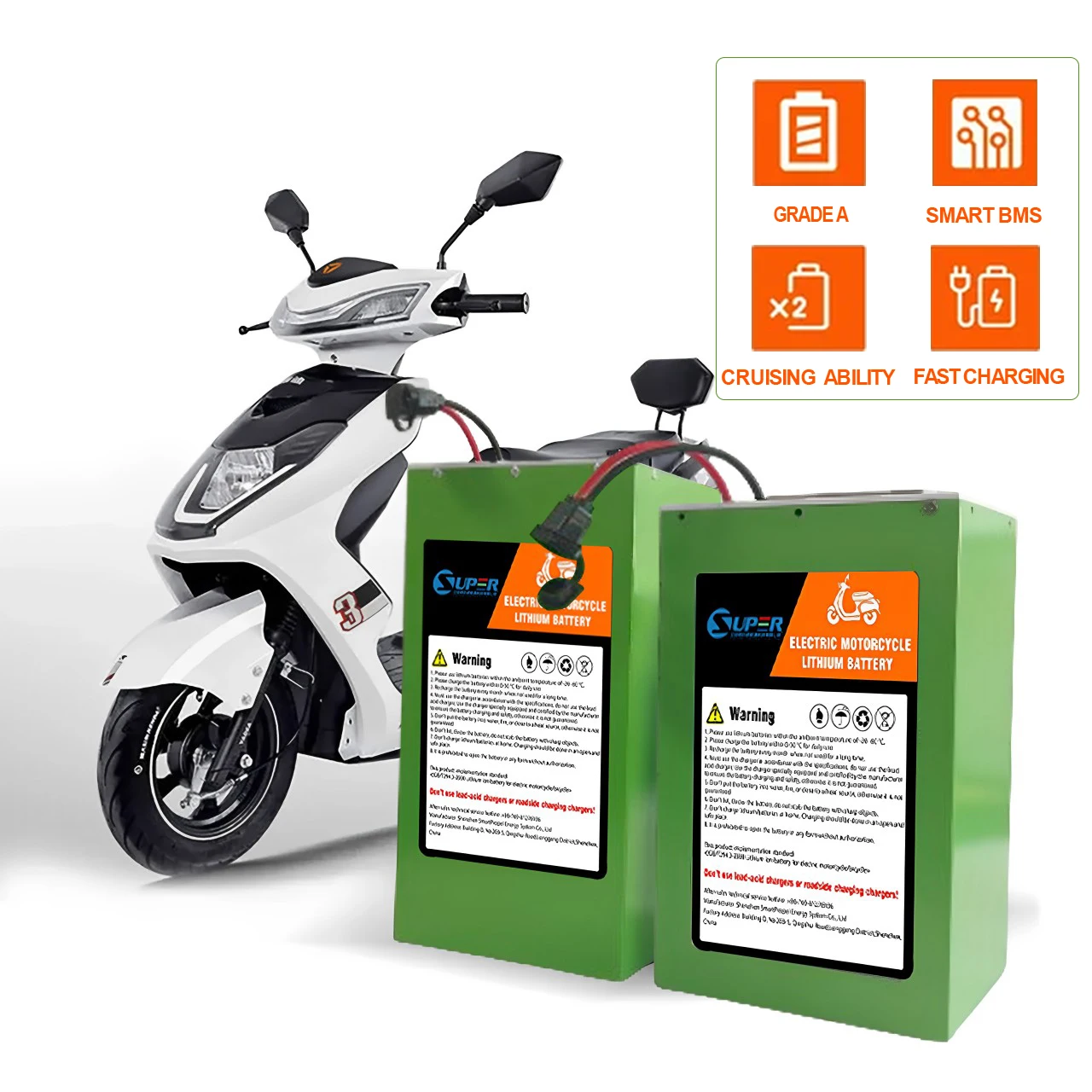 72V 30Ah 45Ah 50Ah 60AH 80Ah Lithium Ion Battery for 72V Battery Lithium 72V 50Ah Lithium Battery for Electric Motorcycle