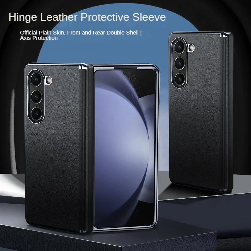 High quality New Arrival 2024 wholesale Electroplated Leather mobile cell phone cover case For Samsung Galaxy Z Flip 6