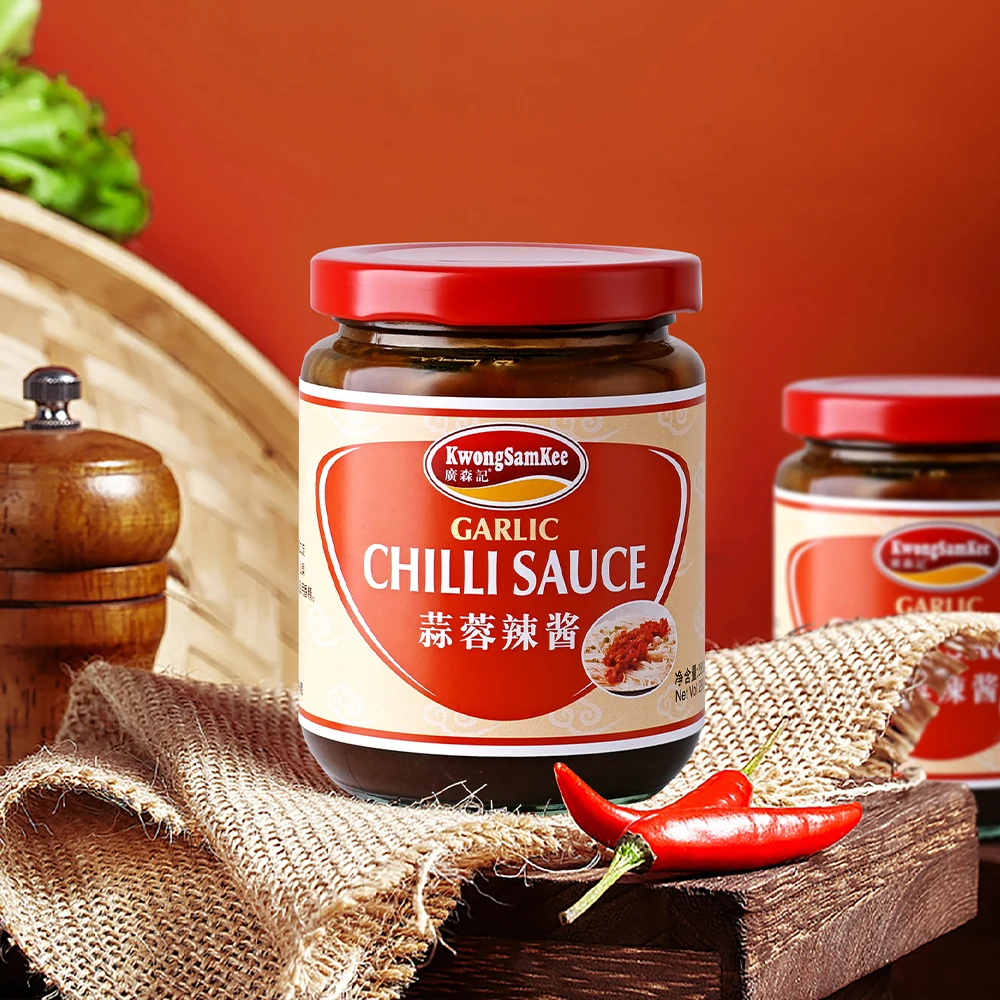 Stir Fry Seasoning Sauce Chili Pepper 280G Cooking Bbq Seasoning Fresh Garlic Chili In Glass Bottle