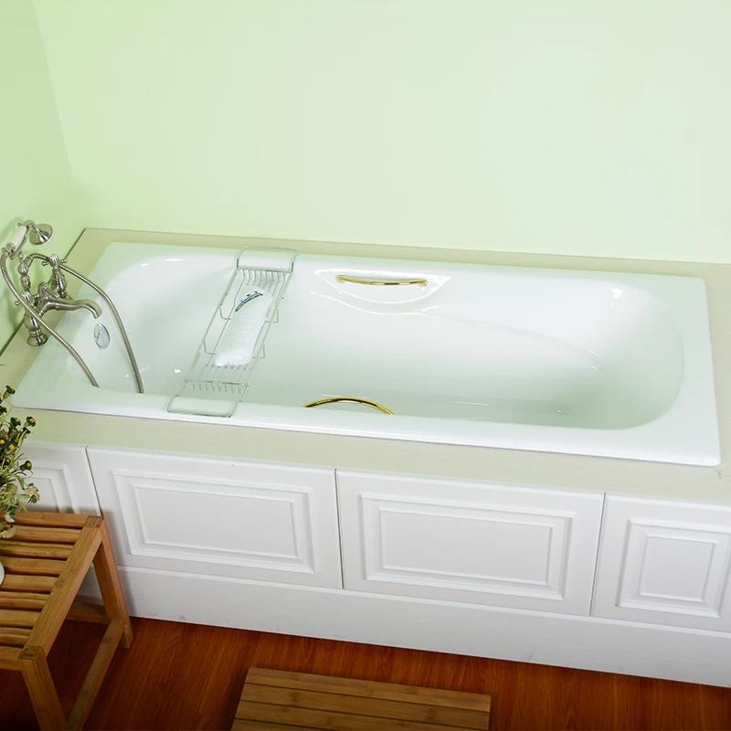 
NH-014 1800mm big drop in enamel cast iron bath tubs for Russia 