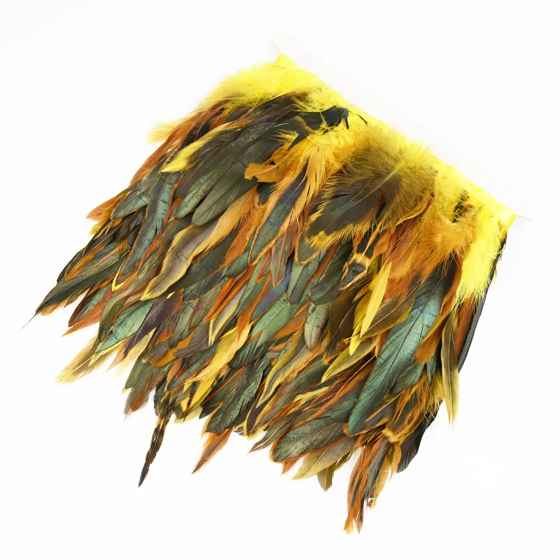 WFT-020 Fashion Factory High Quality Colorful Rooster rooster feather trims and fringes for carnival