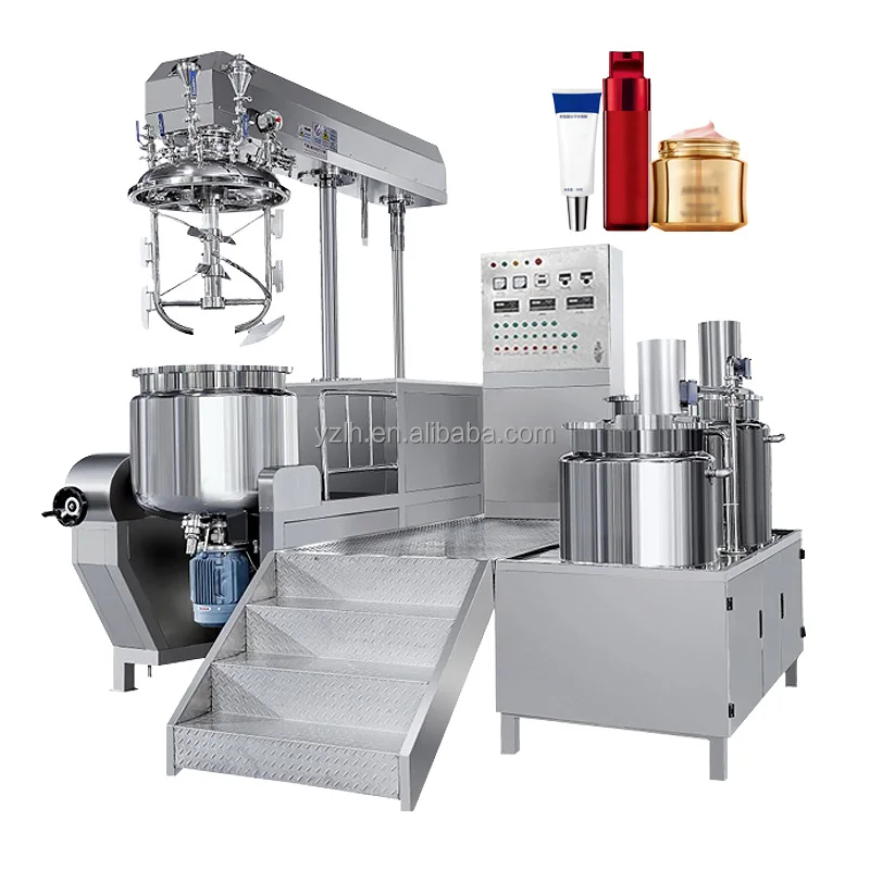 Hydraulic lifting homogenizing emulsifying tank stainless steel machines de fabrication de creme pour le corps