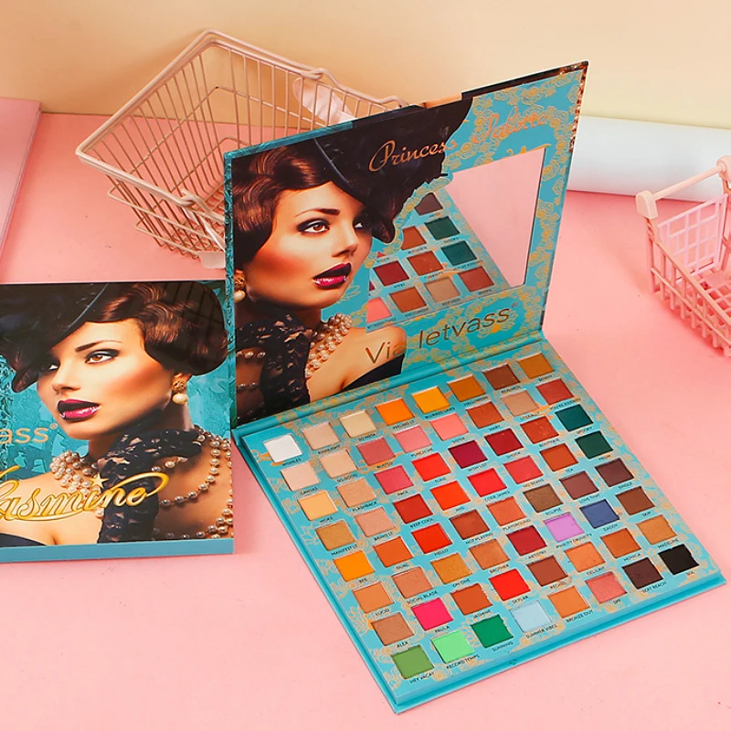 Shimmer Eye Shadow Fully Vegan High Pigment Cosmetic 64 Colors Clear Transparent Matte Pearl Eyeshadow