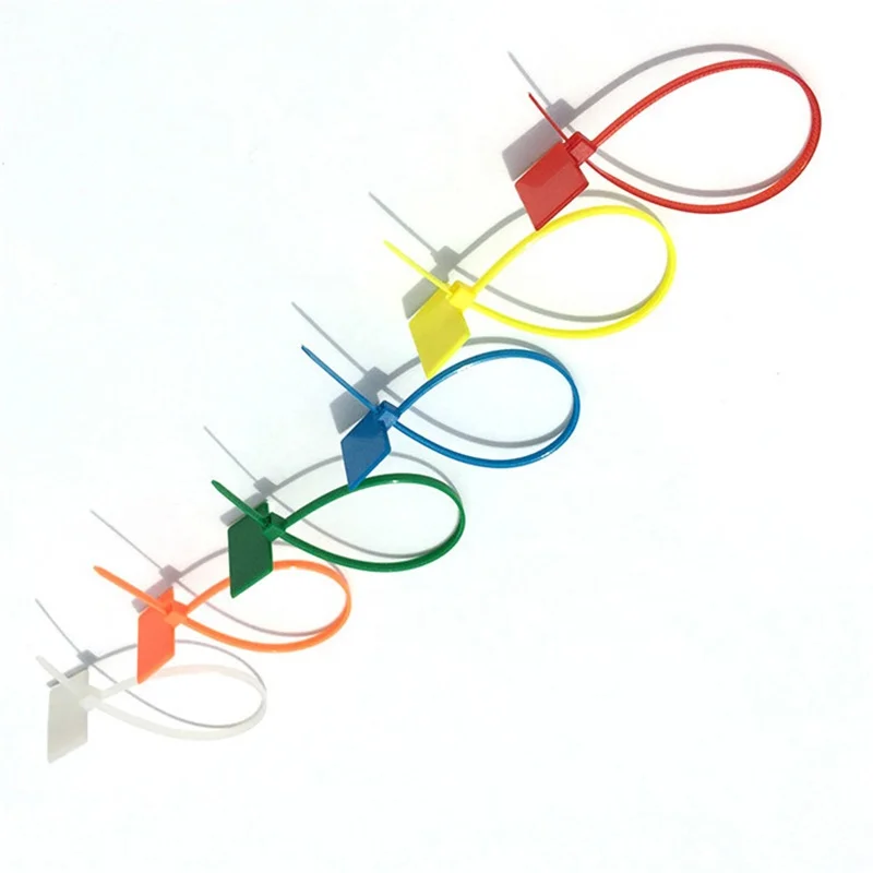 Custom Logo Easy Wrapping Hook Loop Cable Tie tag213 Cable Tie Tag