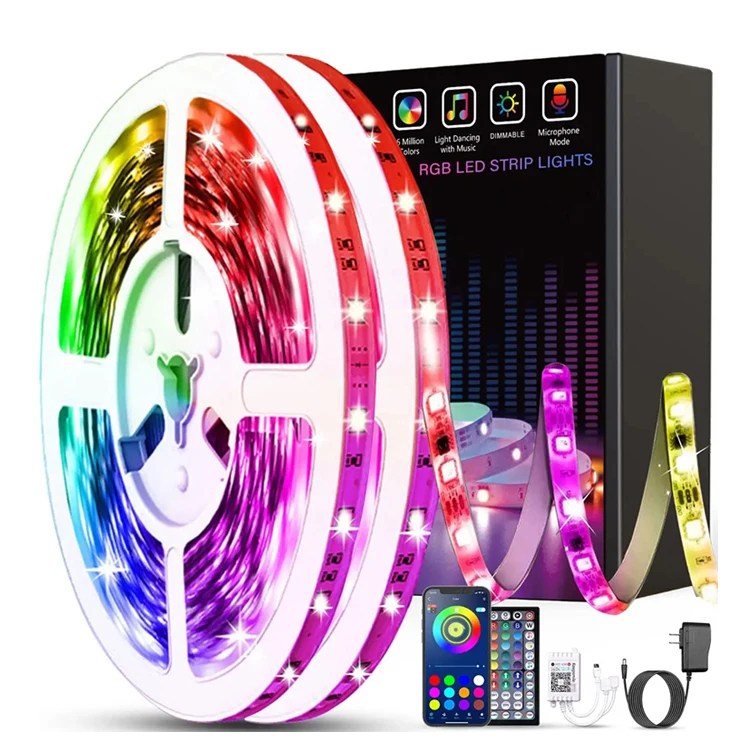 WiFi Strip Light Alexa Google Home Support Smart RGB 5m 10m 20m LED Strip Remote App Controls Music Sync 12V LED Strip Light