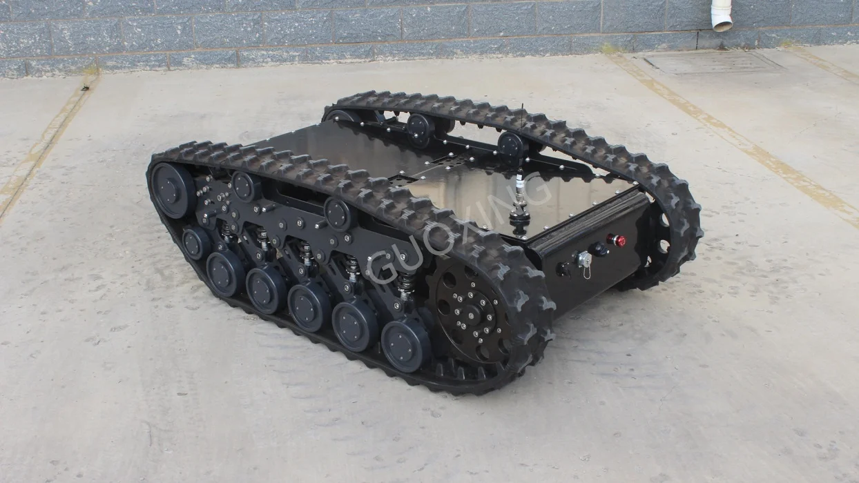 Guoxing PKT1300 Танк UGV внедорожный Интеллектуальный Дистанционно управляемый резиновый гусеничный мобильный робот Платформа шасси