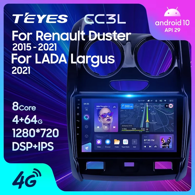 TEYES CC3L WIFI For Renault Duster 2015 - 2021 For LADA Largus 2021 Car Radio Video Player Navigation stereo No 2din 2 din dvd